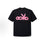 Black & Pink Short-Sleeve T-Shirt with Raised Foam Logo (Unisex)