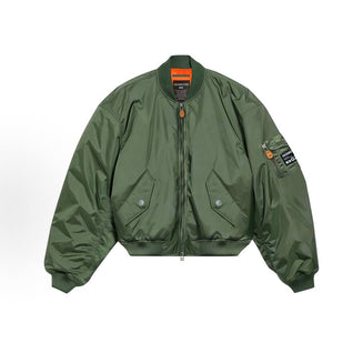 Unisex American Vintage-Style MA-1 Camouflage Bomber Jacket – Thickened, Cropped, Zip-Up Design with Oversized 