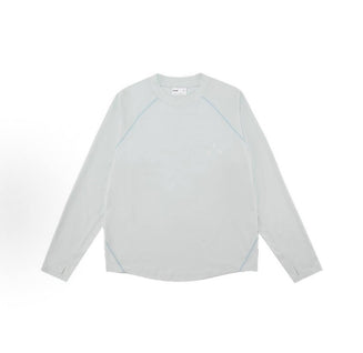 Unisex outdoor long-sleeve raglan T-shirt for spring and autumn; features a triangular logo print on the back, urban sporty style, Hasselblad-inspired line graphics, quick-dry fabric, and 7A-grade antibacterial properties.
